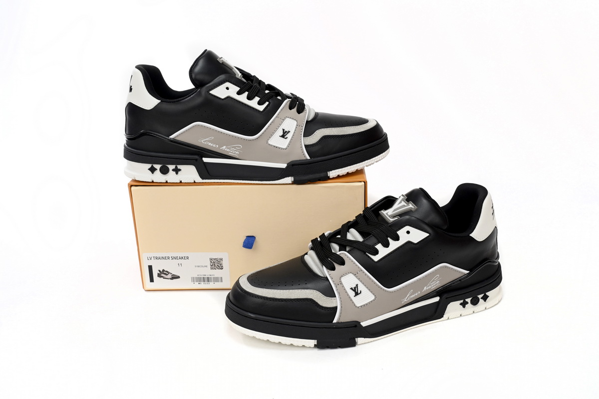 Zafa Wear Louis Vuitton LV Trainer Black Grey White