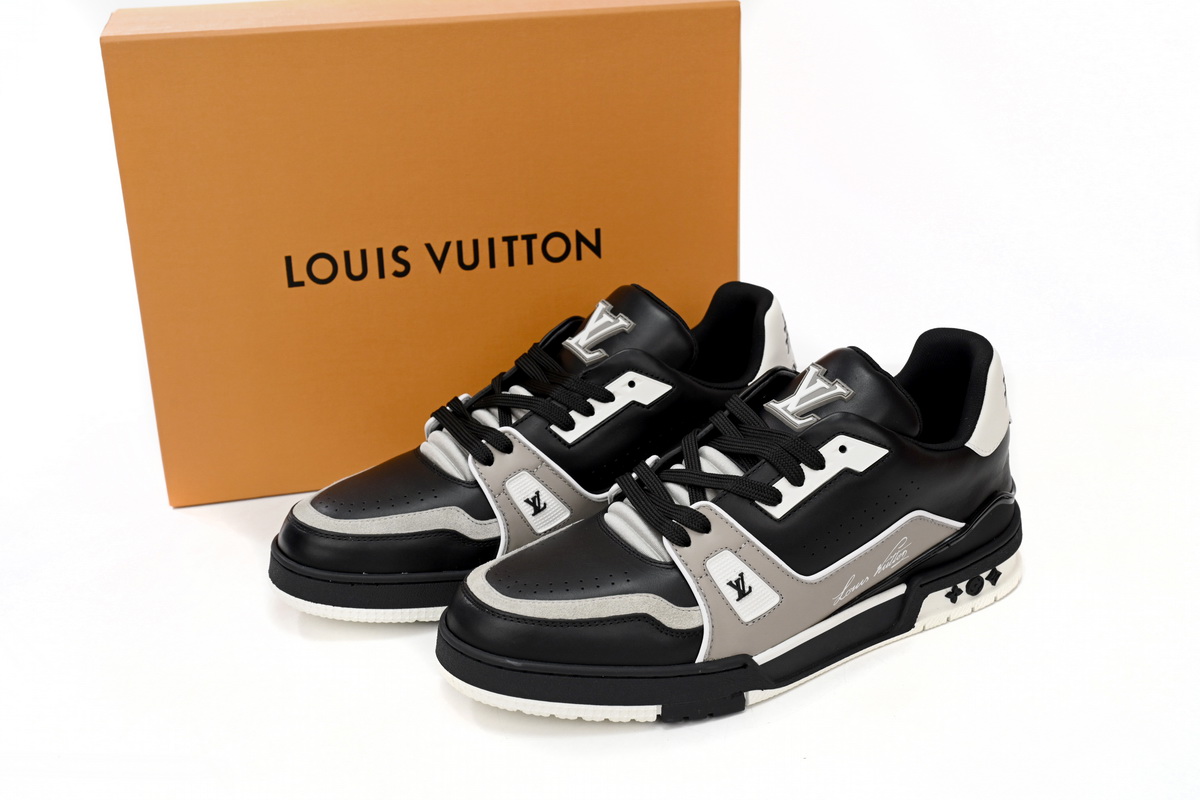 Zafa Wear Louis Vuitton LV Trainer Black Grey White