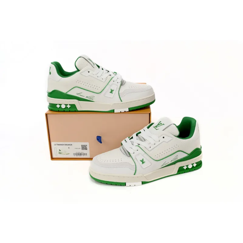 Zafa Wear Louis Vuitton Trainer #54 Signature White Green