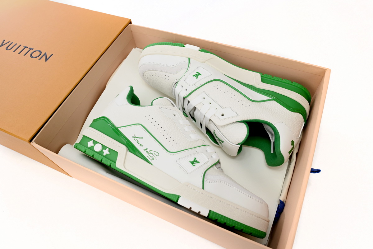 Zafa Wear Louis Vuitton Trainer #54 Signature White Green