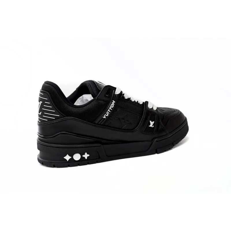 Louis Vuitton Trainer Black Embossed Monogram