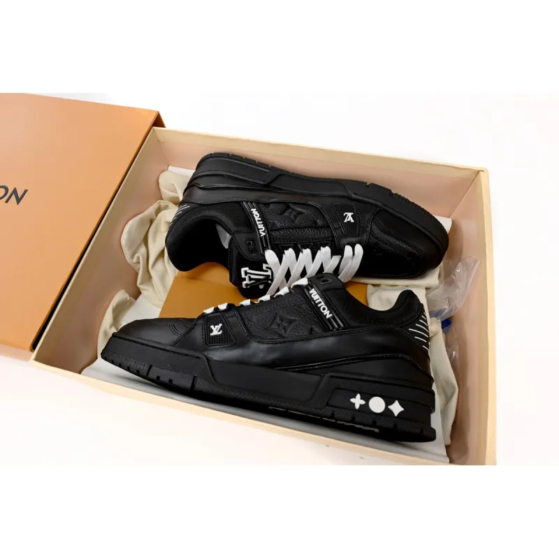 Louis Vuitton Trainer Black Embossed Monogram
