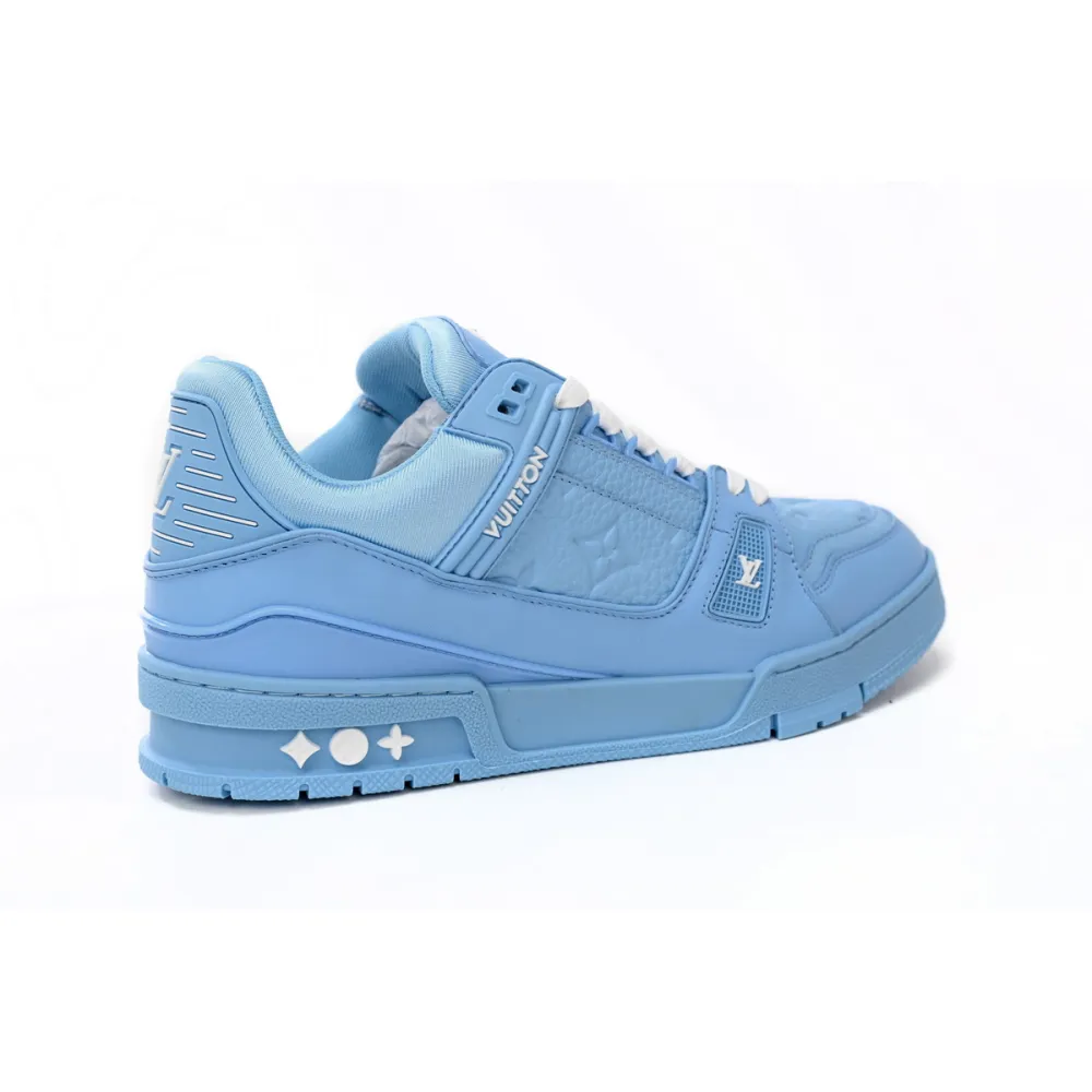 Louis Vuitton Trainer Blue Embossed Monogram