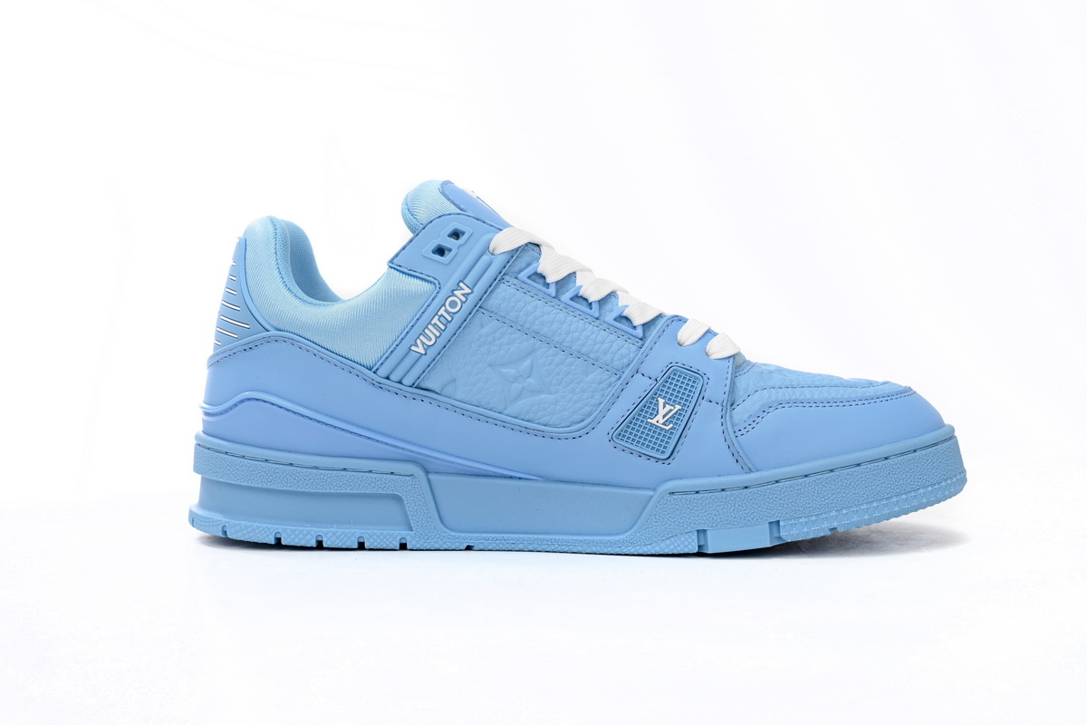 Zafa Wear Louis Vuitton Trainer Blue Embossed Monogram