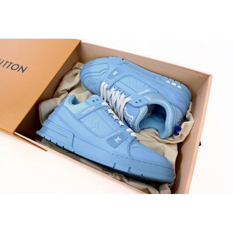 Louis Vuitton Trainer Blue Embossed Monogram