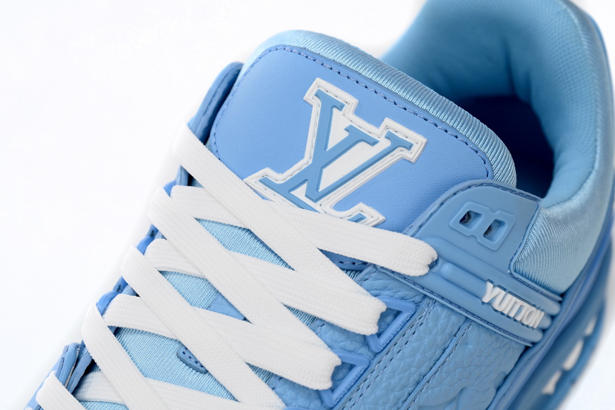 Zafa Wear Louis Vuitton Trainer Blue Embossed Monogram
