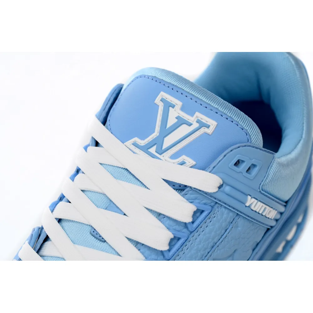 Louis Vuitton Trainer Blue Embossed Monogram