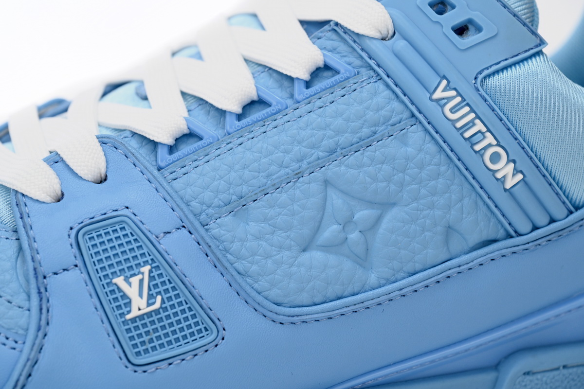 Zafa Wear Louis Vuitton Trainer Blue Embossed Monogram