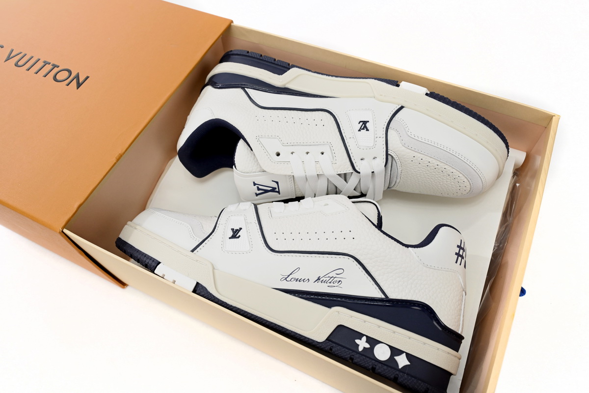 Zafa Wear Louis Vuitton Trainer Marine White