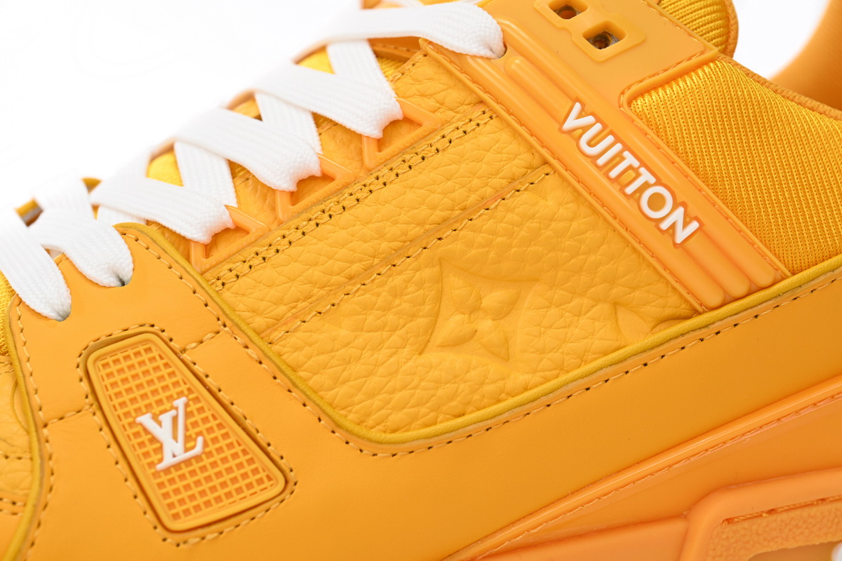 Zafa Wear Louis Vuitton Trainer Yellow Embossed Monogram