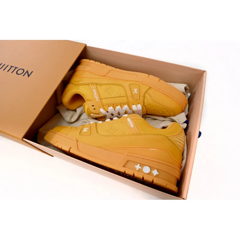 Louis Vuitton Trainer Yellow Embossed Monogram