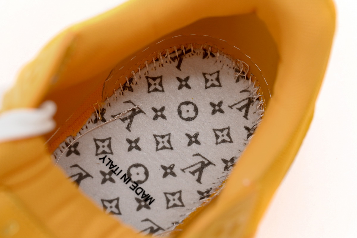 Zafa Wear Louis Vuitton Trainer Yellow Embossed Monogram