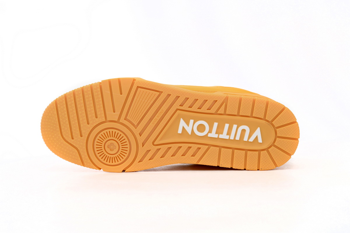 Zafa Wear Louis Vuitton Trainer Yellow Embossed Monogram