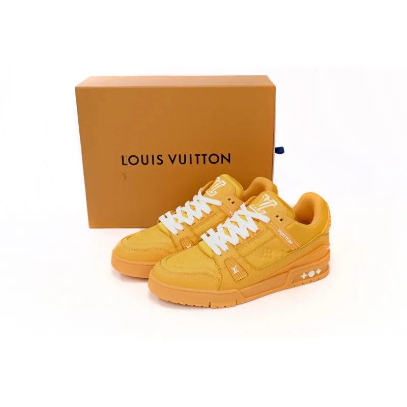 Zafa Wear Louis Vuitton Trainer Yellow Embossed Monogram