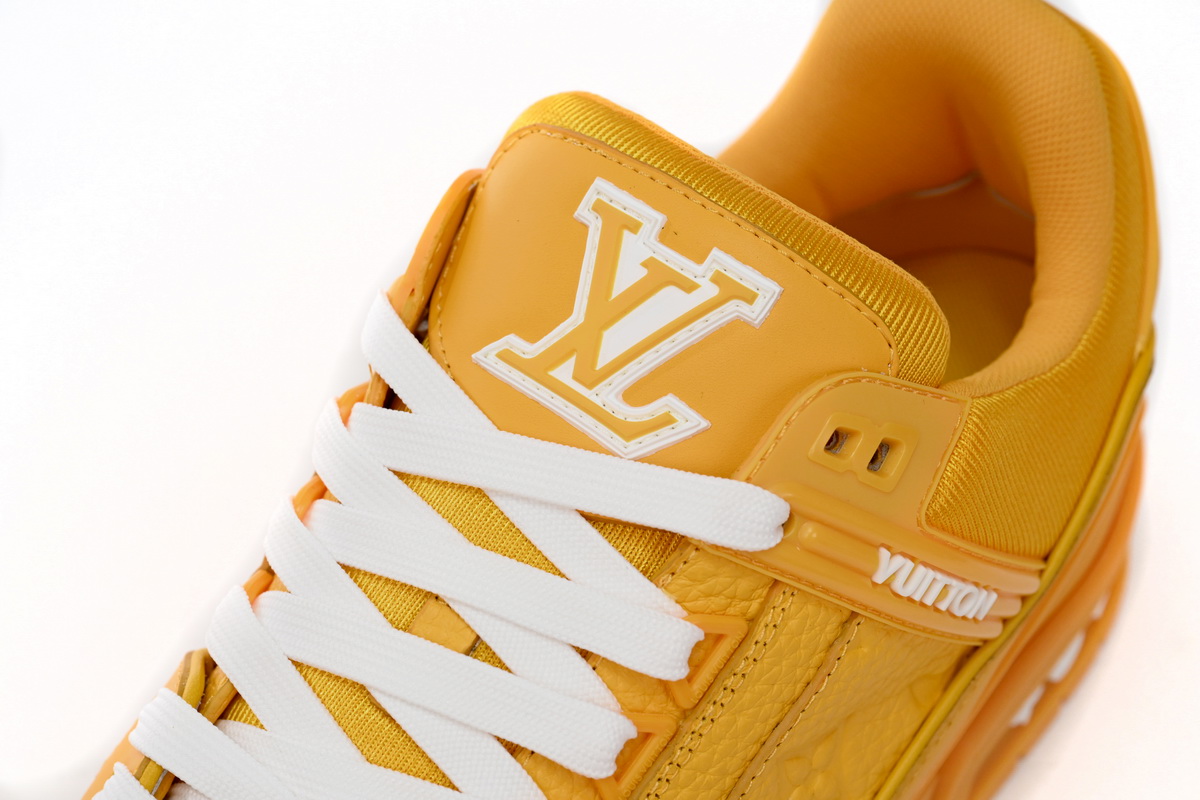 Zafa Wear Louis Vuitton Trainer Yellow Embossed Monogram