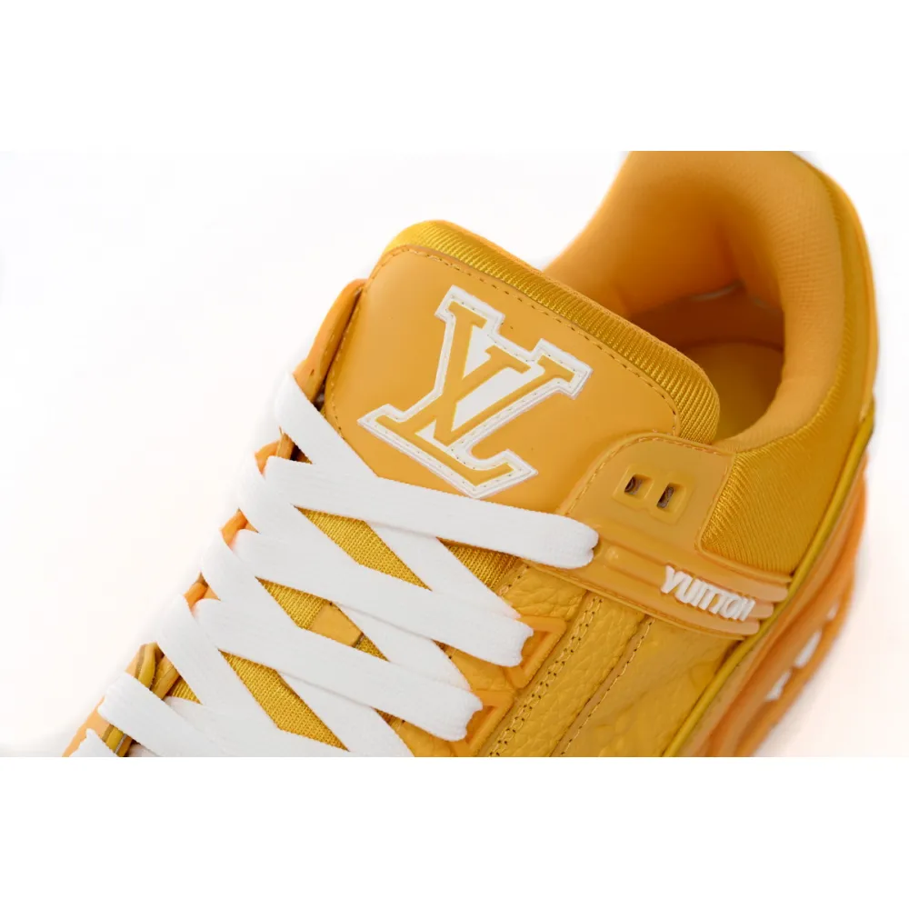 Zafa Wear Louis Vuitton Trainer Yellow Embossed Monogram