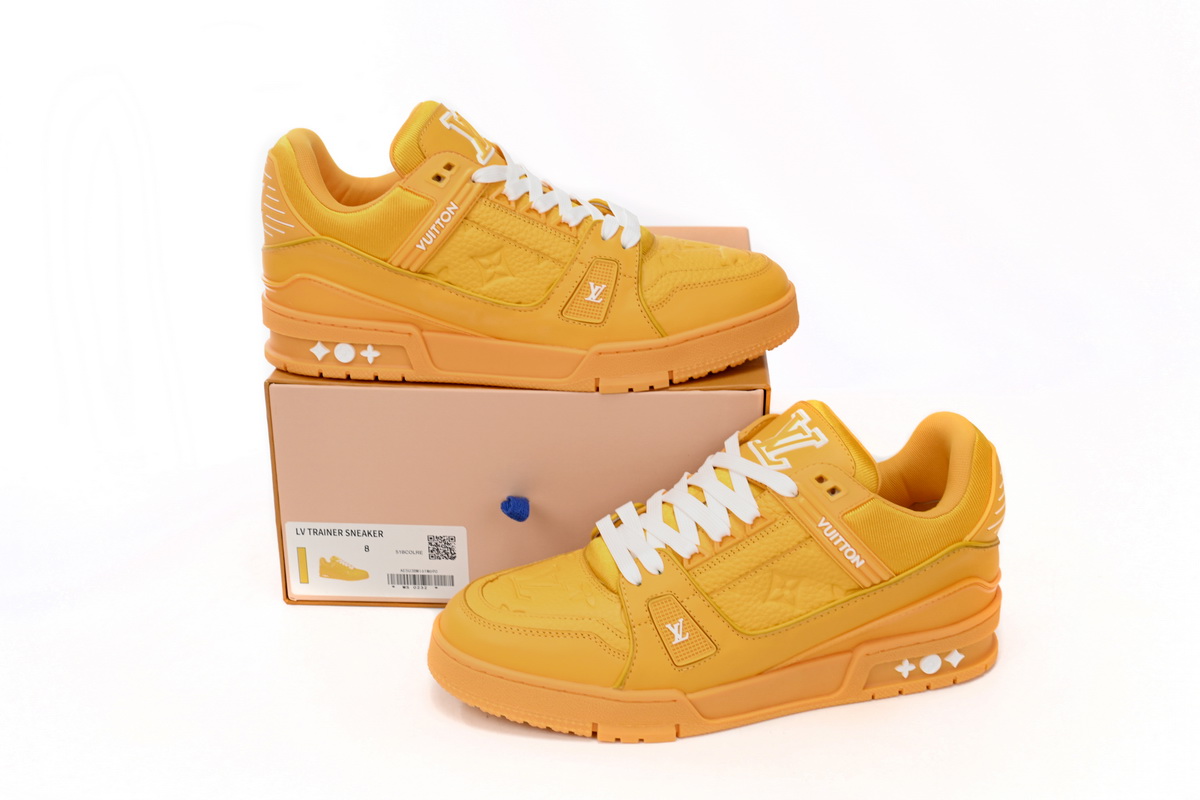Zafa Wear Louis Vuitton Trainer Yellow Embossed Monogram