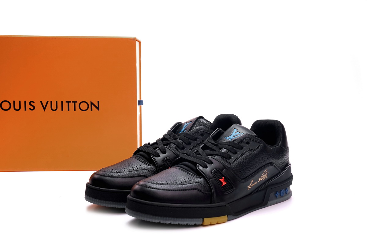 Zafa Wear Louis Vuitton Trainer Black Litchi Pattern