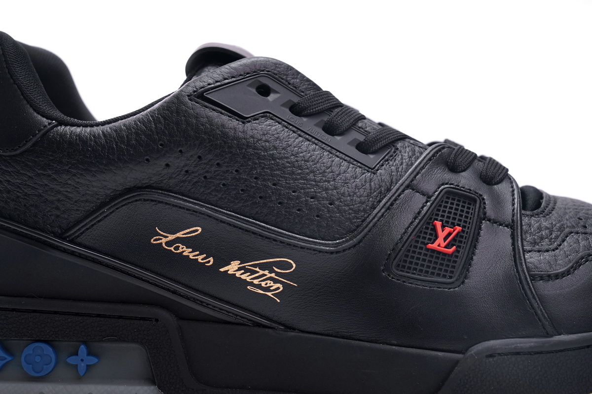 Zafa Wear Louis Vuitton Trainer Black Litchi Pattern