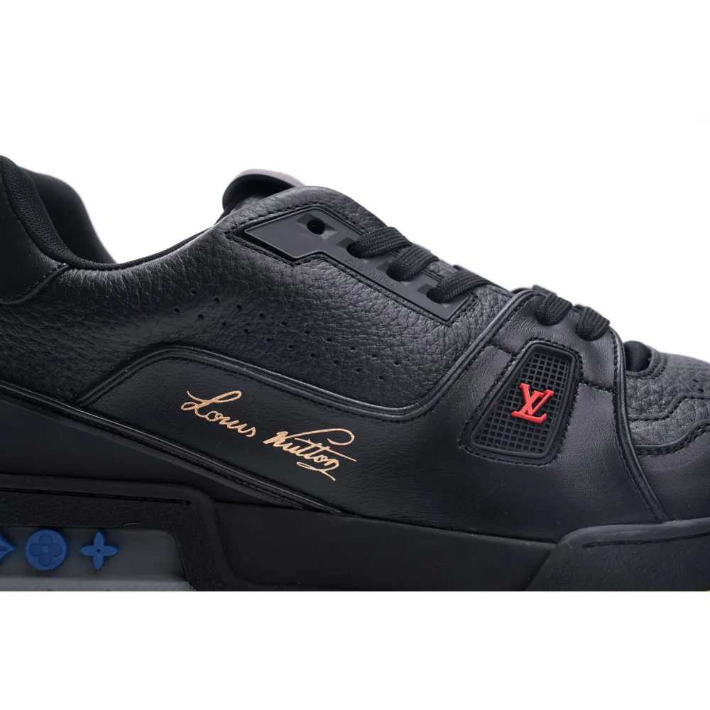 Zafa Wear Louis Vuitton Trainer Black Litchi Pattern