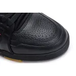 Louis Vuitton Trainer Black Litchi Pattern