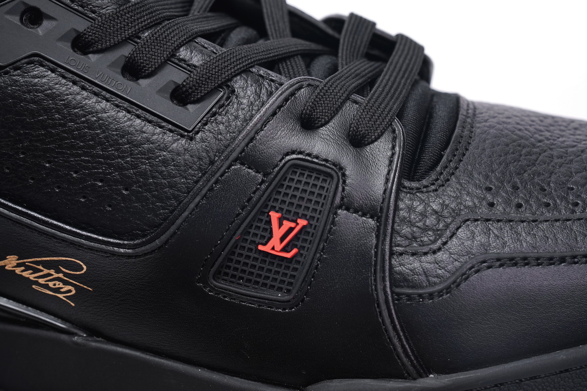 Zafa Wear Louis Vuitton Trainer Black Litchi Pattern