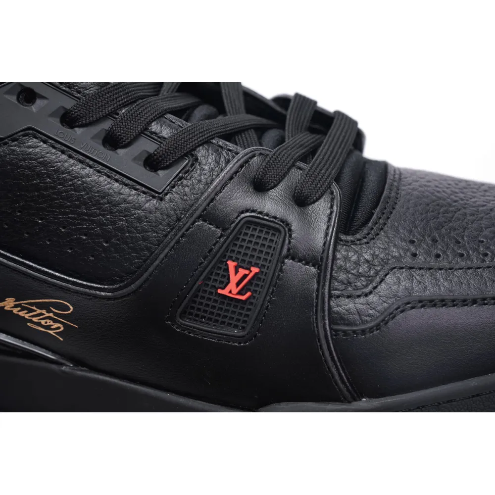 Zafa Wear Louis Vuitton Trainer Black Litchi Pattern