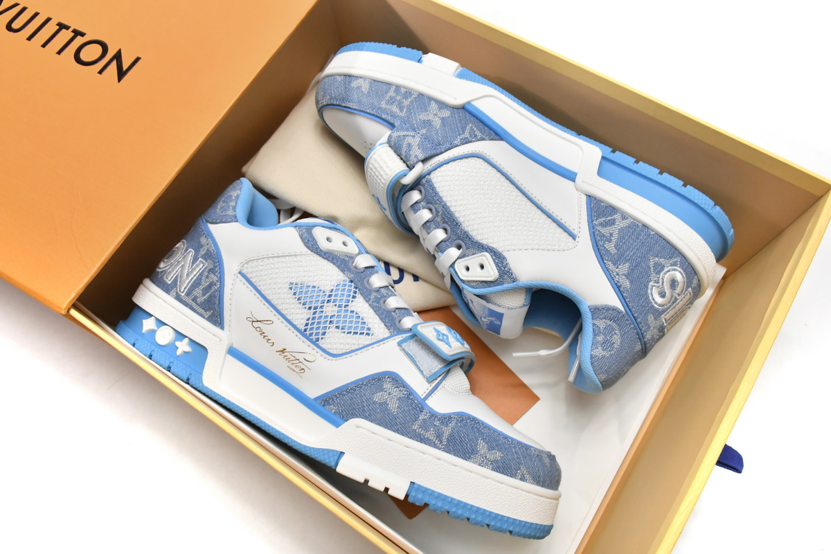 Zafa Wear Louis Vuitton Trainer Blue Cloth Surface