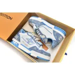 Zafa Wear Louis Vuitton Trainer Blue Cloth Surface