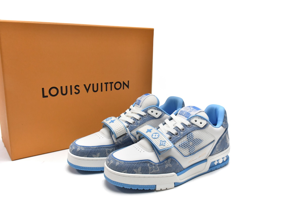 Zafa Wear Louis Vuitton Trainer Blue Cloth Surface