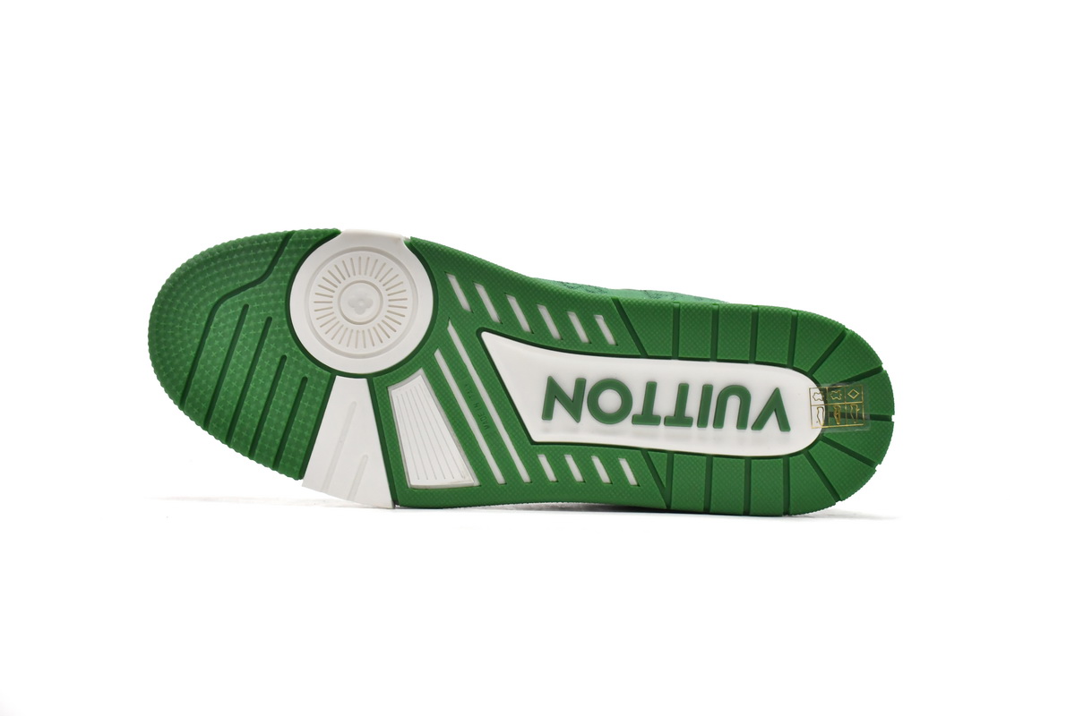Zafa Wear Louis Vuitton Trainer Green Cloth Surface