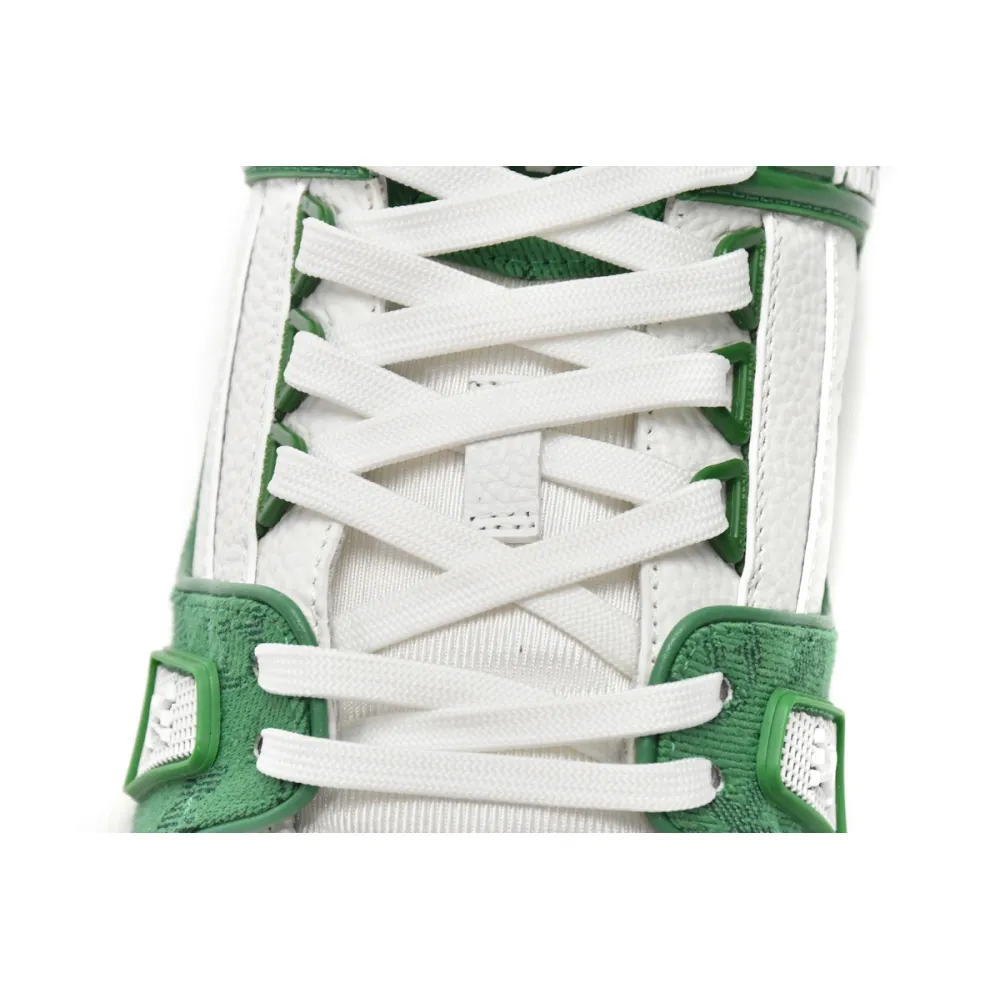 Louis Vuitton Trainer Green Cloth Surface