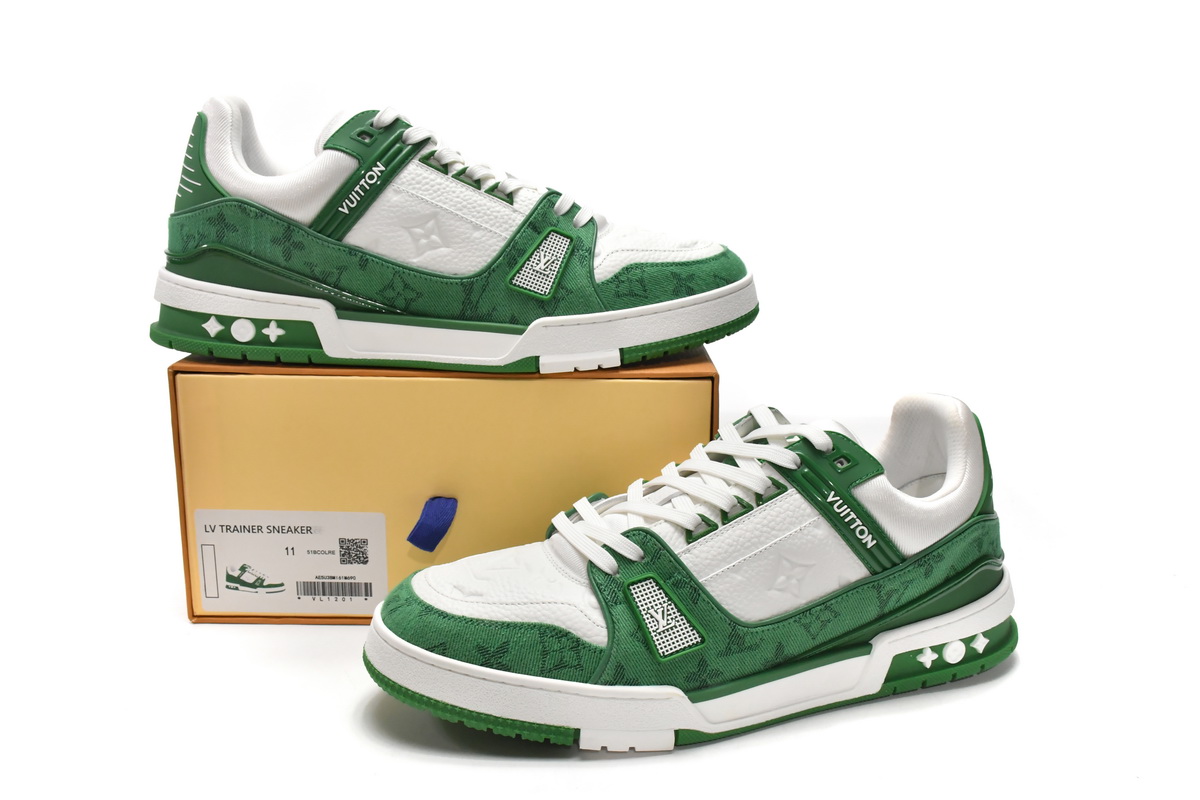 Zafa Wear Louis Vuitton Trainer Green Cloth Surface