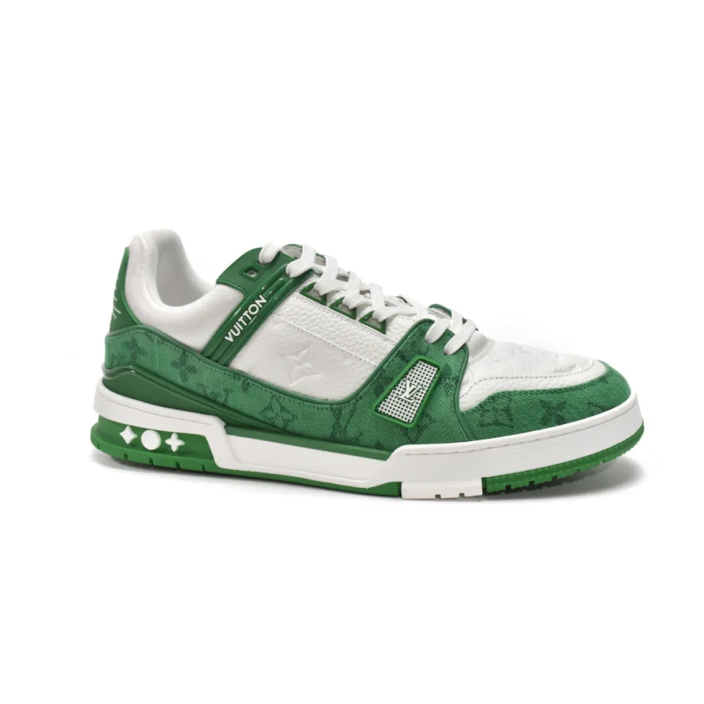 Zafa Wear Louis Vuitton Trainer Green Cloth Surface