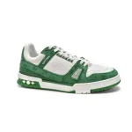 Louis Vuitton Trainer Green Cloth Surface