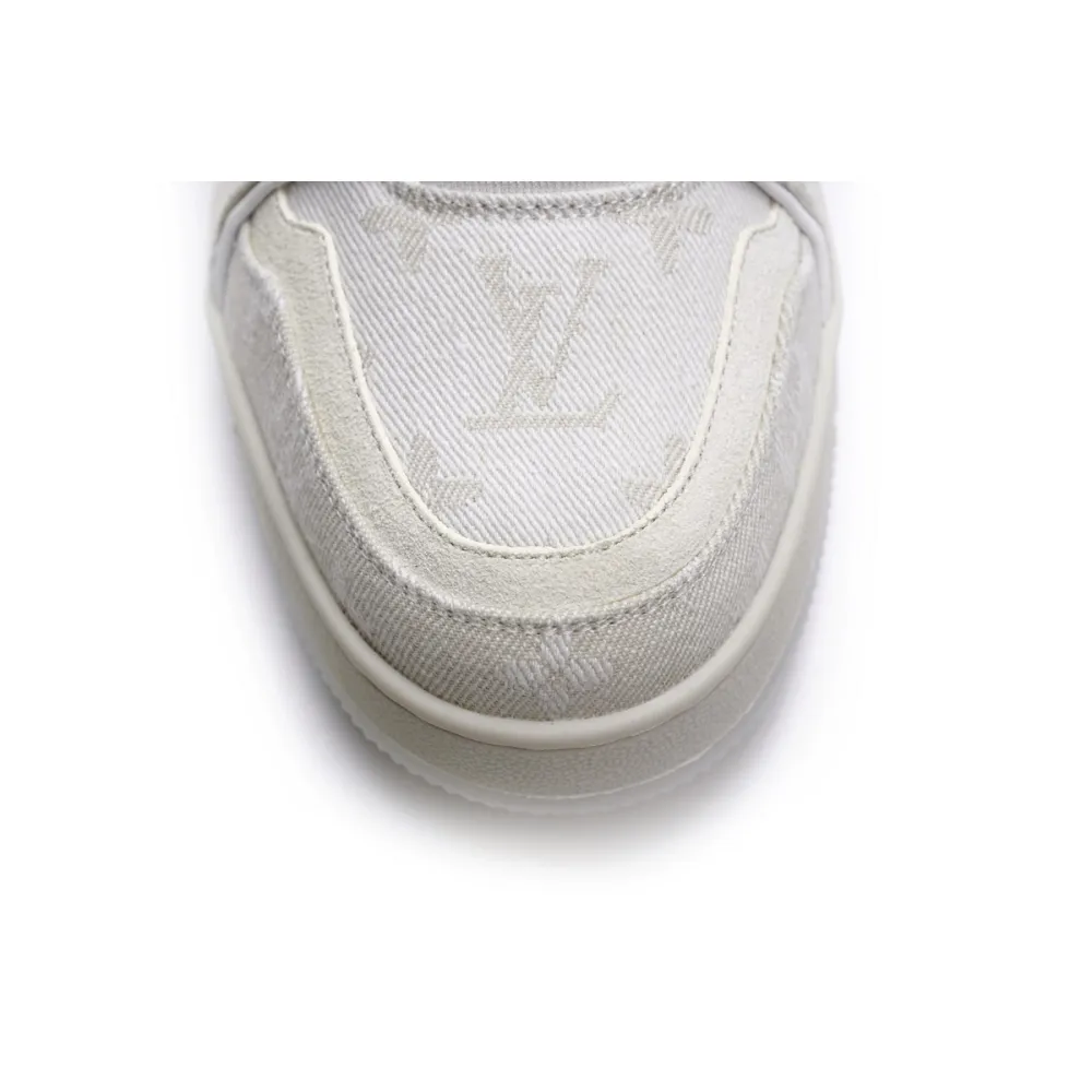 Louis Vuitton Trainer White Denim