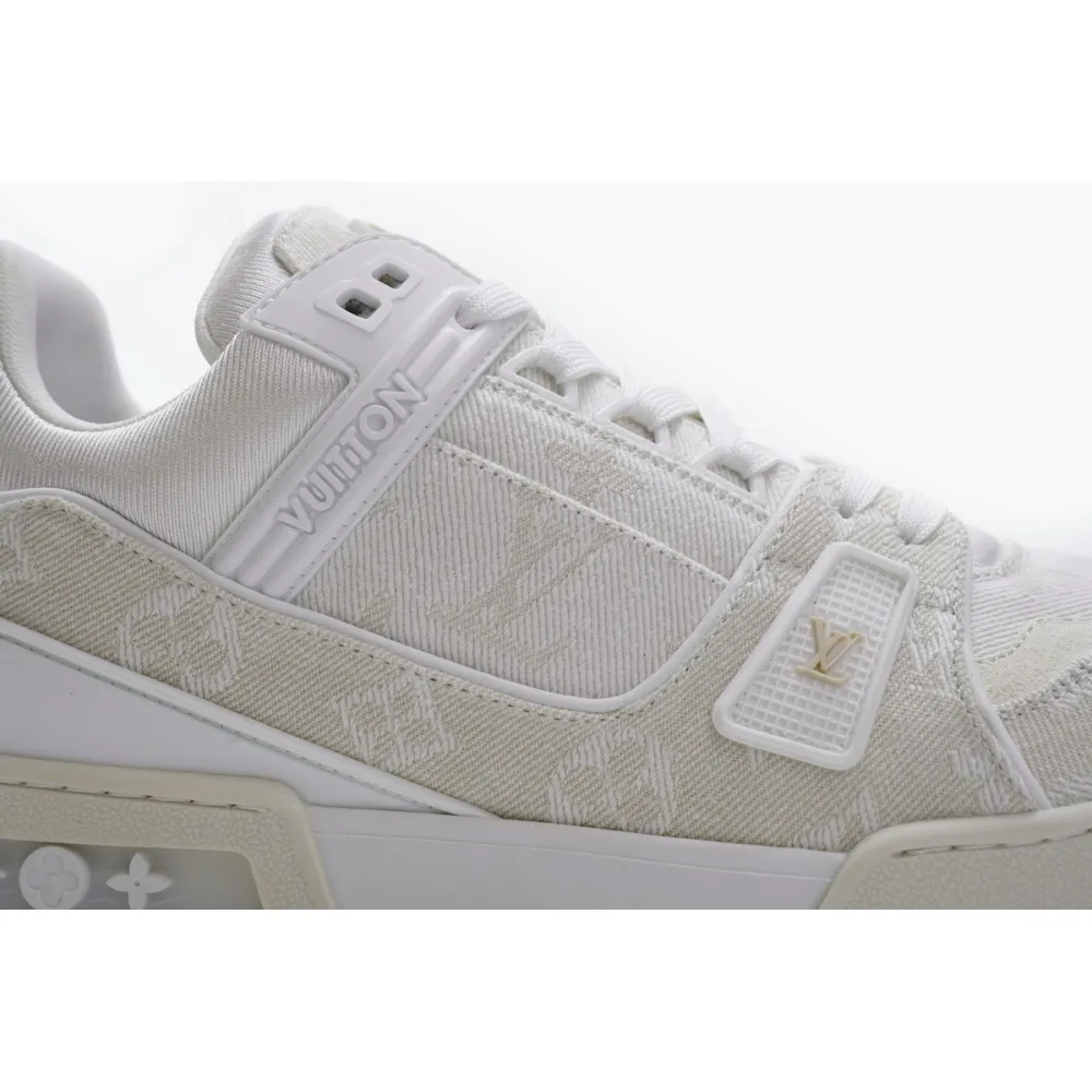 Louis Vuitton Trainer White Denim