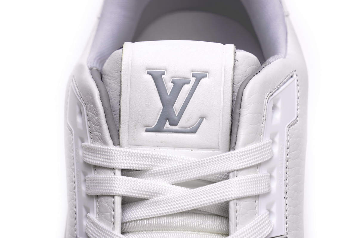 Zafa Wear Louis Vuitton Trainer White Litchi Pattern