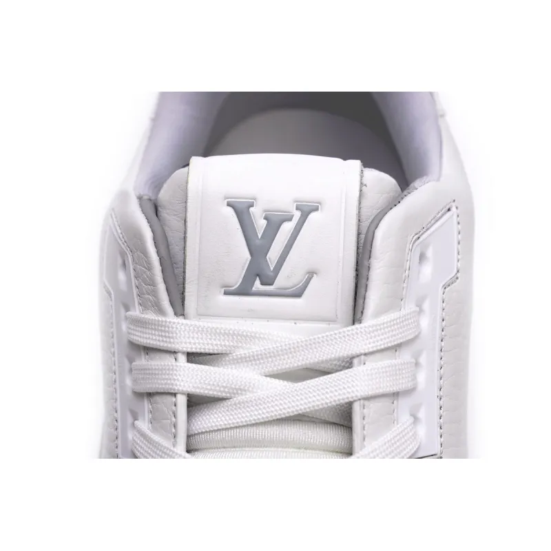 Louis Vuitton Trainer White Litchi Pattern