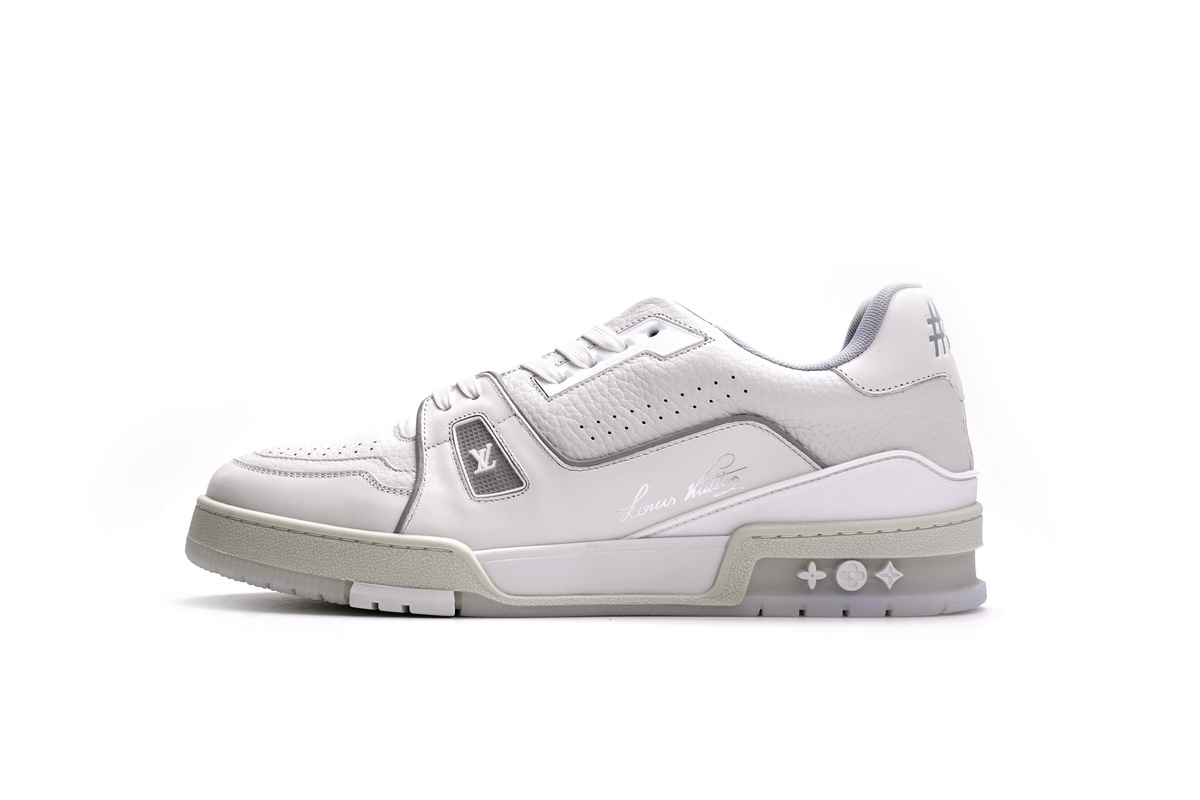 Louis Vuitton Trainer White Litchi Pattern FD0221