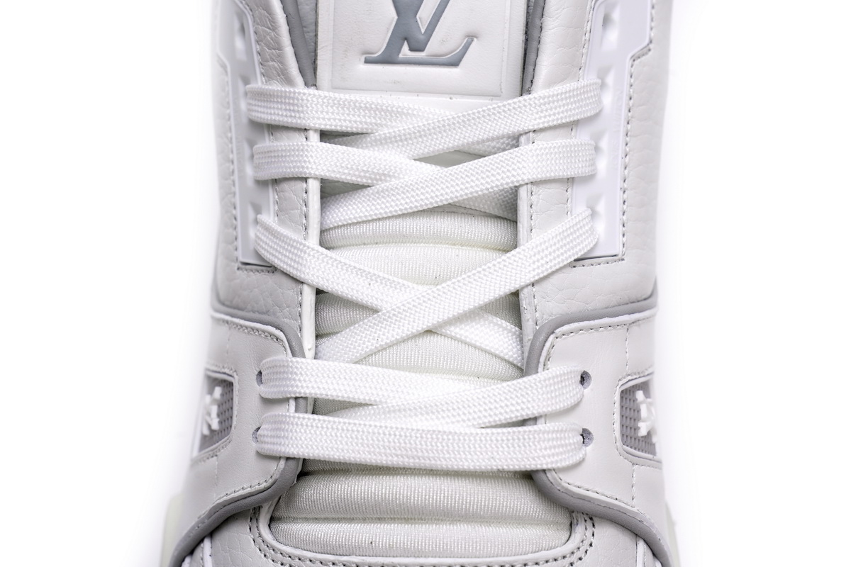 Zafa Wear Louis Vuitton Trainer White Litchi Pattern