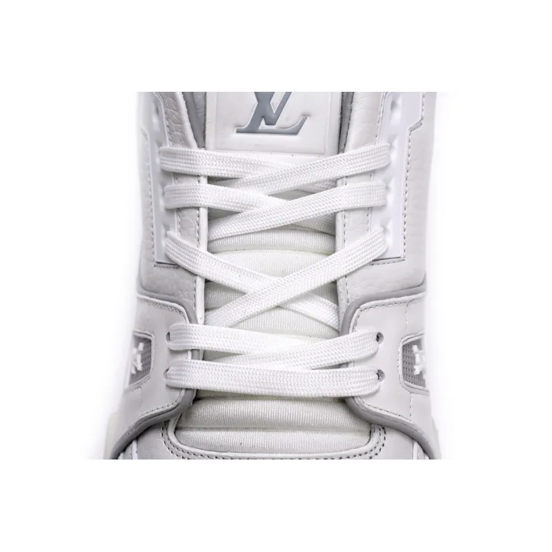 Louis Vuitton Trainer White Litchi Pattern