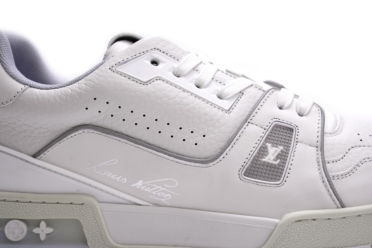 Zafa Wear Louis Vuitton Trainer White Litchi Pattern