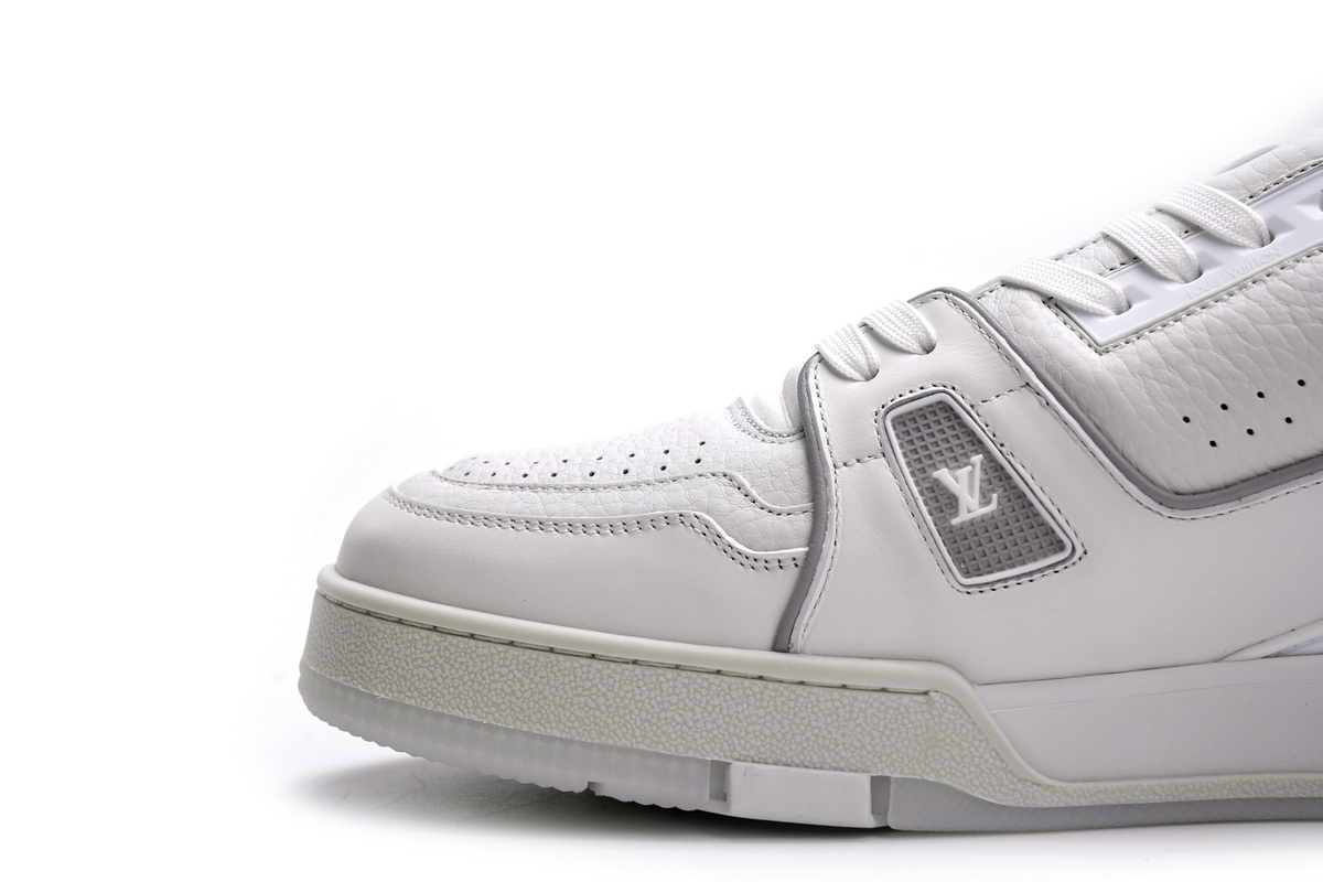 Zafa Wear Louis Vuitton Trainer White Litchi Pattern