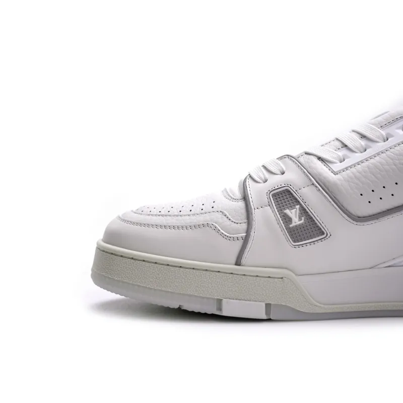 Louis Vuitton Trainer White Litchi Pattern