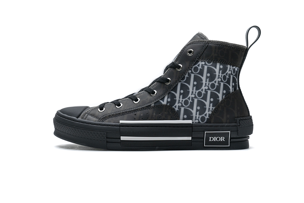 Dior B23 High Top Canvas Oblique Black 3SH118YJP_H960