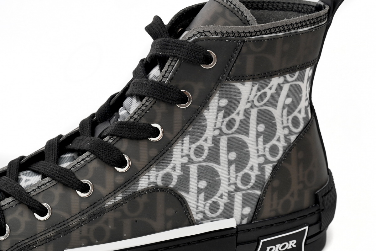 Dior B23 High Top Canvas Oblique Black