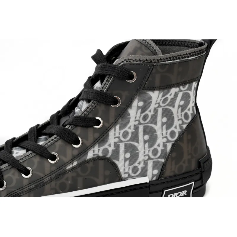 Dior B23 High Top Canvas Oblique Black