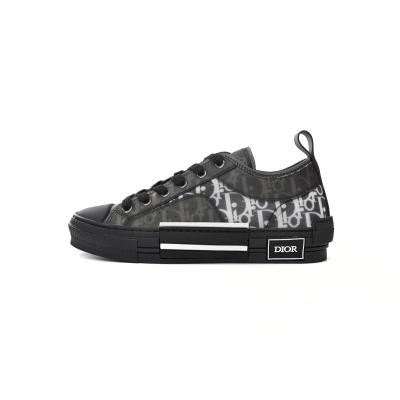 Dior B23 Low Top Canvas Oblique Black 01