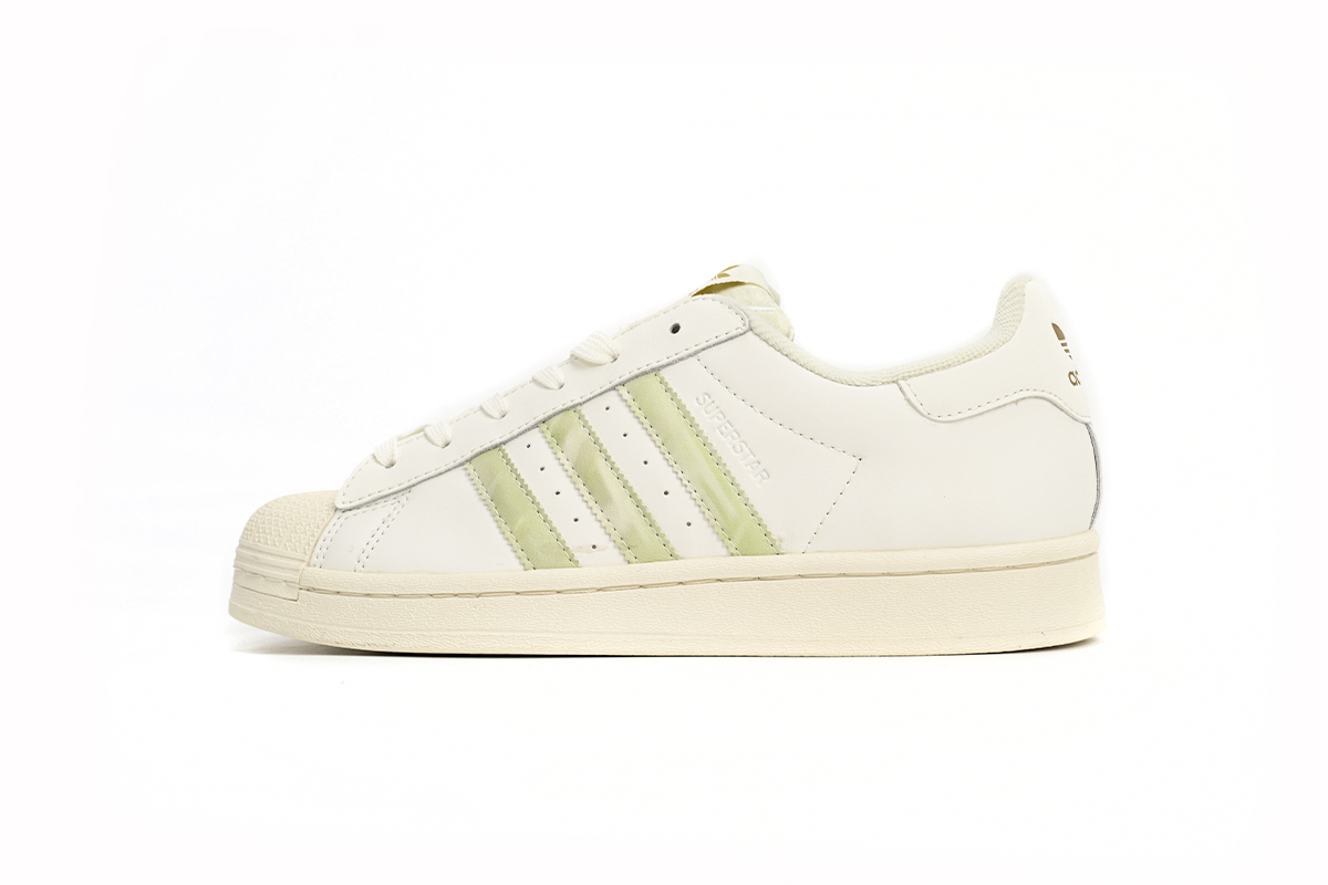 adidas Superstar Shoes White Black Gold Beige Green HQ6668